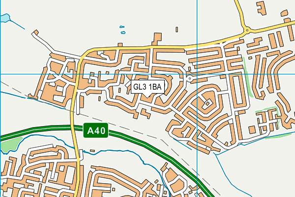 GL3 1BA map - OS VectorMap District (Ordnance Survey)
