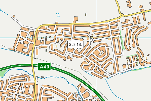 GL3 1BJ map - OS VectorMap District (Ordnance Survey)
