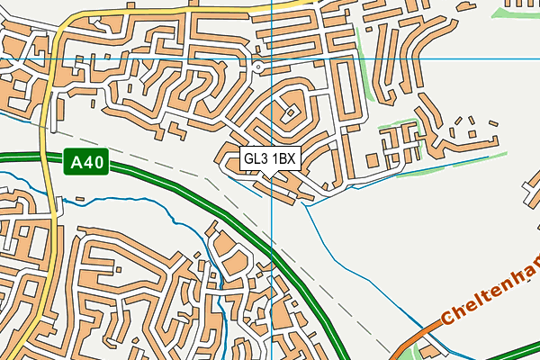 GL3 1BX map - OS VectorMap District (Ordnance Survey)