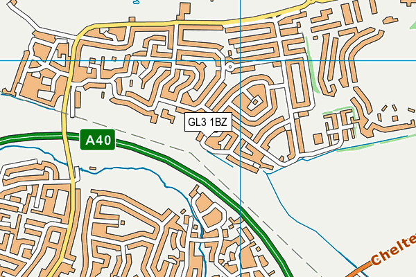 GL3 1BZ map - OS VectorMap District (Ordnance Survey)