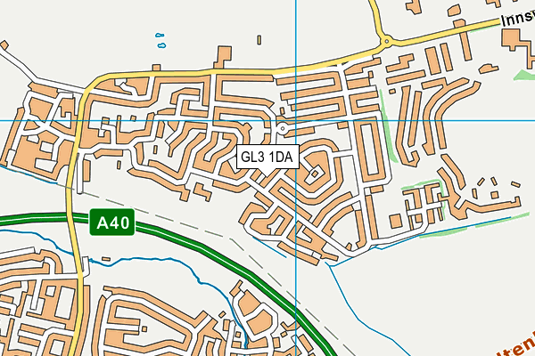 GL3 1DA map - OS VectorMap District (Ordnance Survey)
