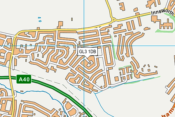 GL3 1DB map - OS VectorMap District (Ordnance Survey)