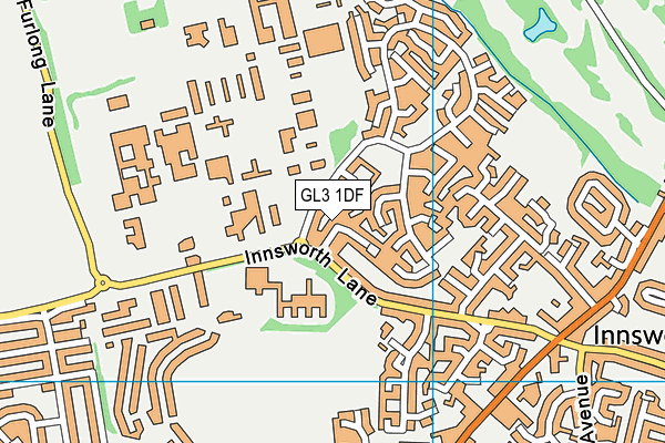 GL3 1DF map - OS VectorMap District (Ordnance Survey)
