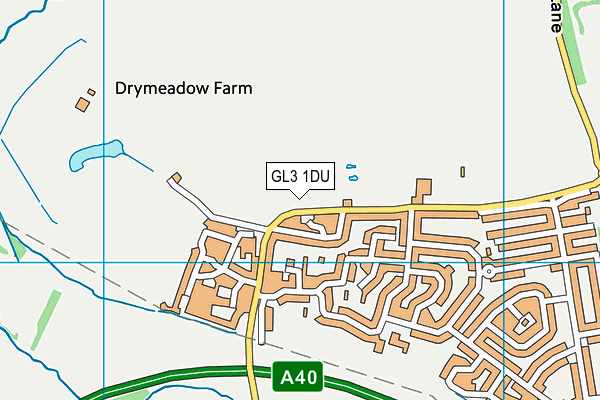 GL3 1DU map - OS VectorMap District (Ordnance Survey)