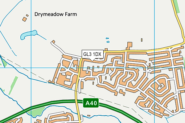 GL3 1DX map - OS VectorMap District (Ordnance Survey)