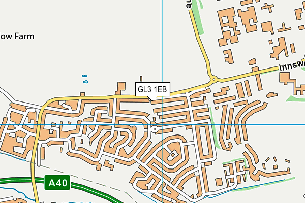GL3 1EB map - OS VectorMap District (Ordnance Survey)