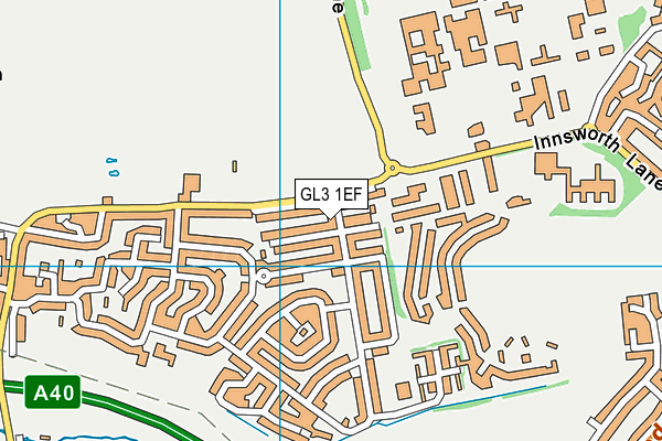 GL3 1EF map - OS VectorMap District (Ordnance Survey)