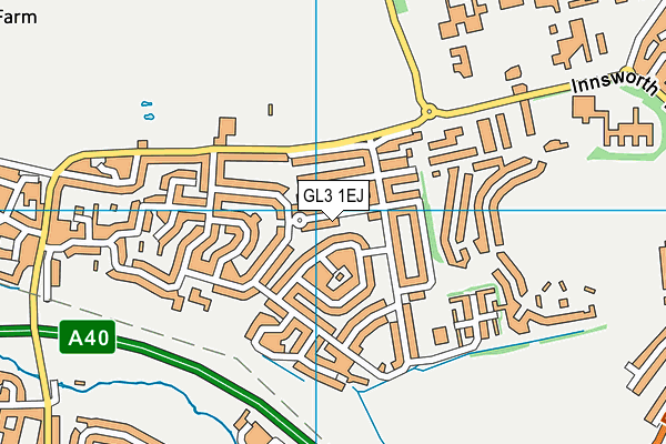 GL3 1EJ map - OS VectorMap District (Ordnance Survey)