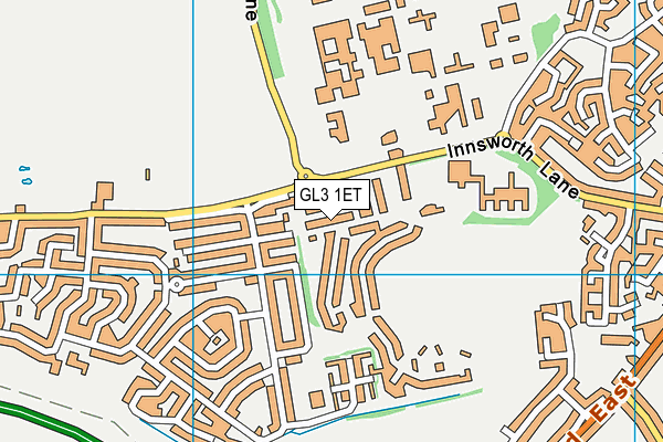 GL3 1ET map - OS VectorMap District (Ordnance Survey)