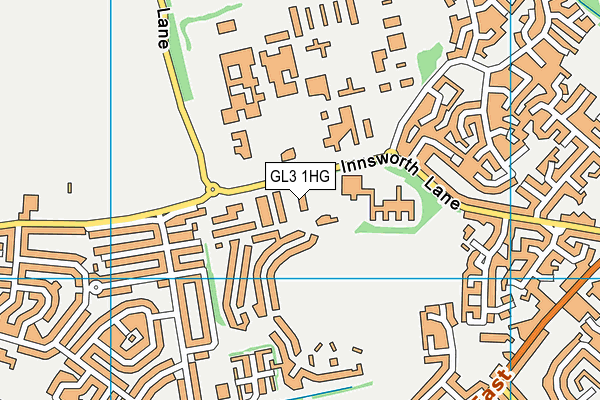 Imjin Sports Fields map (GL3 1HG) - OS VectorMap District (Ordnance Survey)