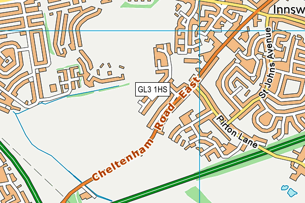GL3 1HS map - OS VectorMap District (Ordnance Survey)