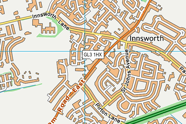 GL3 1HX map - OS VectorMap District (Ordnance Survey)