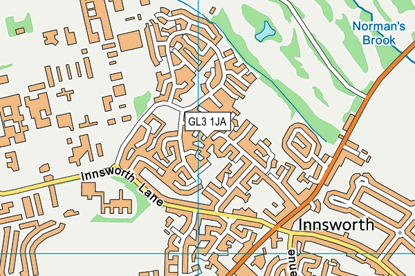 GL3 1JA map - OS VectorMap District (Ordnance Survey)