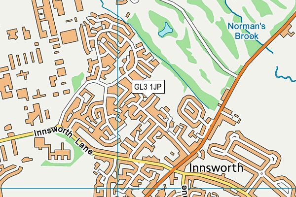 GL3 1JP map - OS VectorMap District (Ordnance Survey)