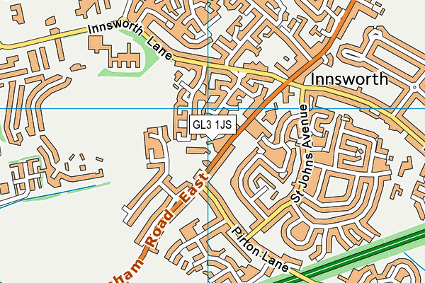 GL3 1JS map - OS VectorMap District (Ordnance Survey)