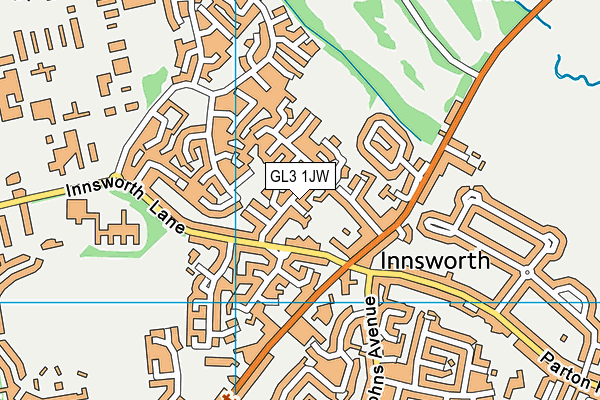 GL3 1JW map - OS VectorMap District (Ordnance Survey)