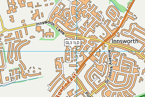 GL3 1LD map - OS VectorMap District (Ordnance Survey)