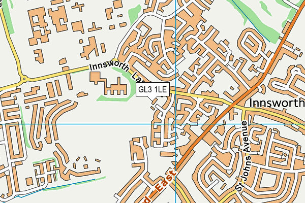 GL3 1LE map - OS VectorMap District (Ordnance Survey)