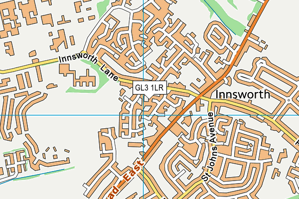 GL3 1LR map - OS VectorMap District (Ordnance Survey)