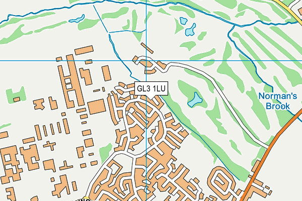 GL3 1LU map - OS VectorMap District (Ordnance Survey)