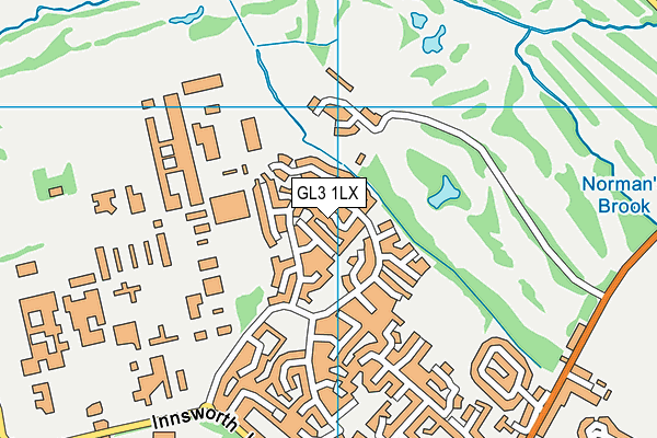 GL3 1LX map - OS VectorMap District (Ordnance Survey)