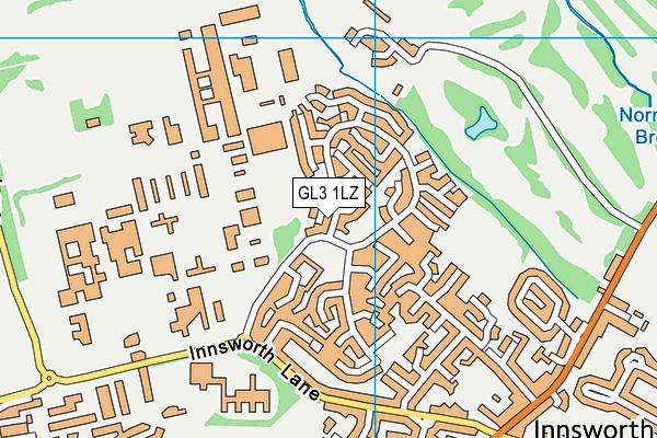 GL3 1LZ map - OS VectorMap District (Ordnance Survey)