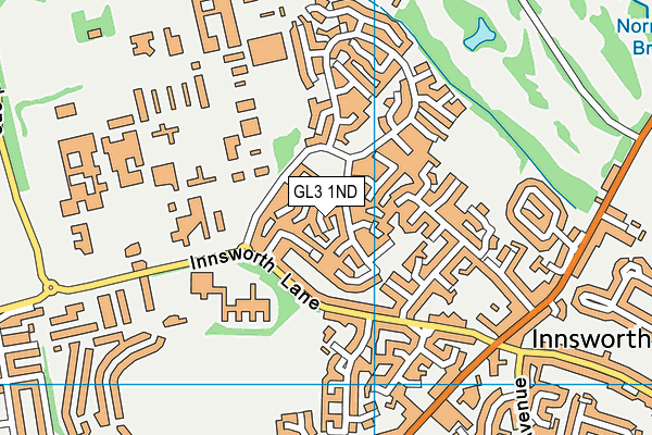 GL3 1ND map - OS VectorMap District (Ordnance Survey)