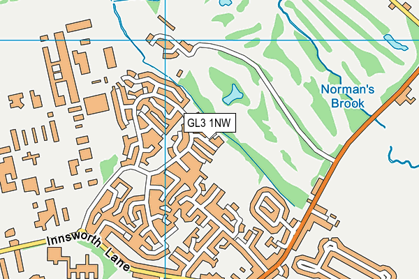 GL3 1NW map - OS VectorMap District (Ordnance Survey)