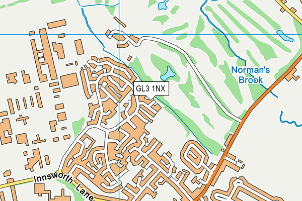 GL3 1NX map - OS VectorMap District (Ordnance Survey)