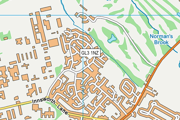 GL3 1NZ map - OS VectorMap District (Ordnance Survey)