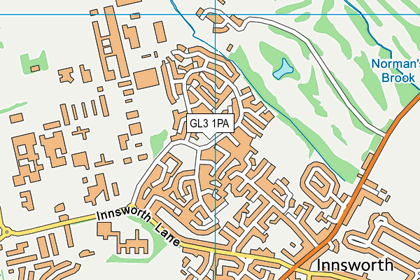 GL3 1PA map - OS VectorMap District (Ordnance Survey)