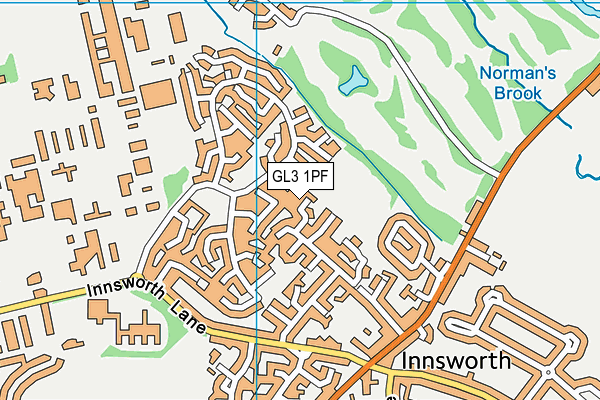 GL3 1PF map - OS VectorMap District (Ordnance Survey)