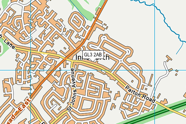 GL3 2AB map - OS VectorMap District (Ordnance Survey)