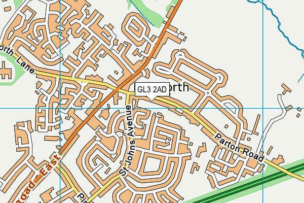 GL3 2AD map - OS VectorMap District (Ordnance Survey)