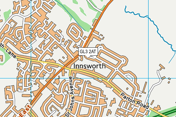 GL3 2AT map - OS VectorMap District (Ordnance Survey)