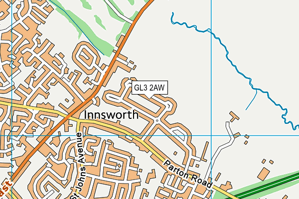 GL3 2AW map - OS VectorMap District (Ordnance Survey)