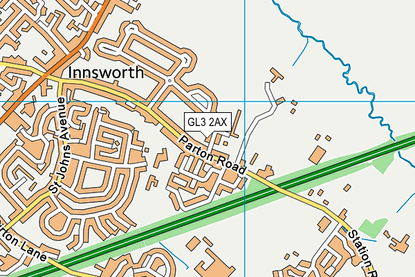 GL3 2AX map - OS VectorMap District (Ordnance Survey)