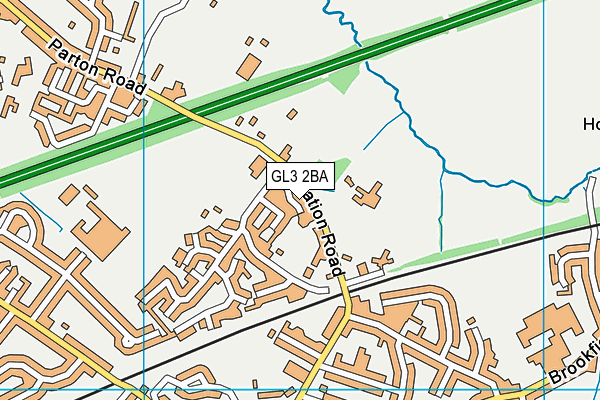 GL3 2BA map - OS VectorMap District (Ordnance Survey)