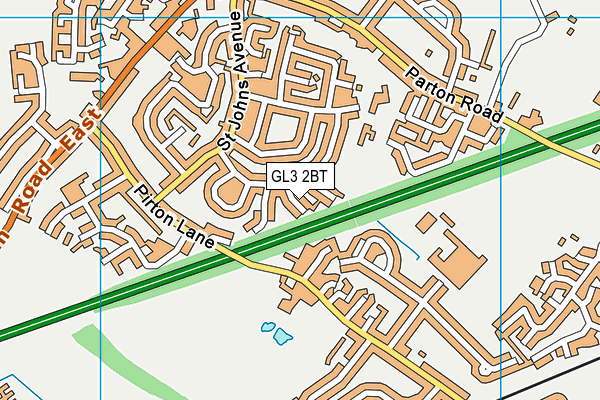 GL3 2BT map - OS VectorMap District (Ordnance Survey)