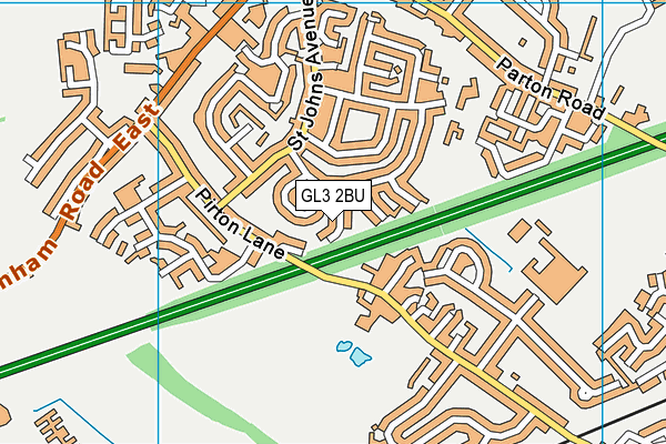 GL3 2BU map - OS VectorMap District (Ordnance Survey)