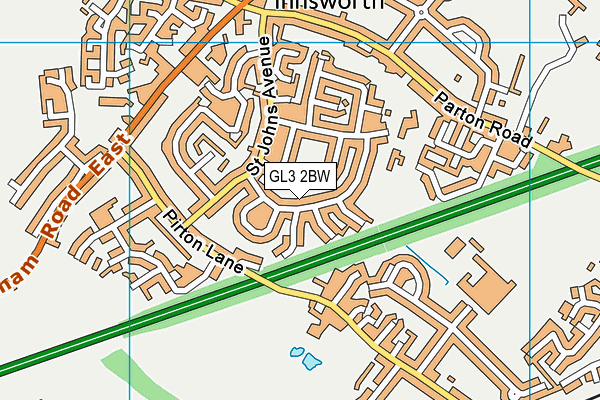 GL3 2BW map - OS VectorMap District (Ordnance Survey)
