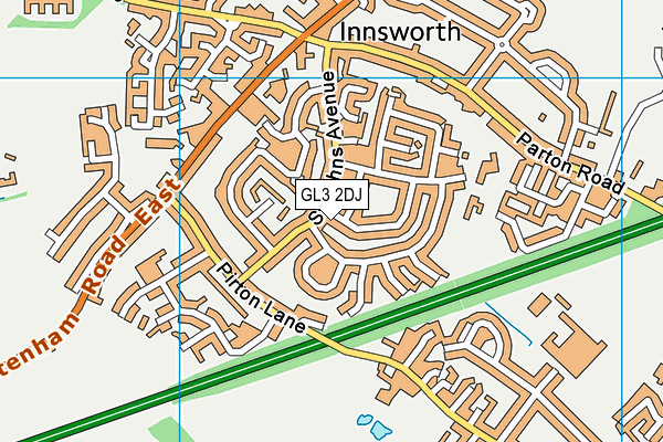 GL3 2DJ map - OS VectorMap District (Ordnance Survey)