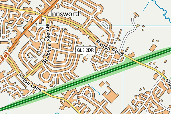 Churchdown Parton Manor Junior School map (GL3 2DR) - OS VectorMap District (Ordnance Survey)