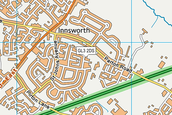 GL3 2DS map - OS VectorMap District (Ordnance Survey)