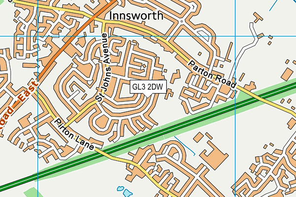 GL3 2DW map - OS VectorMap District (Ordnance Survey)