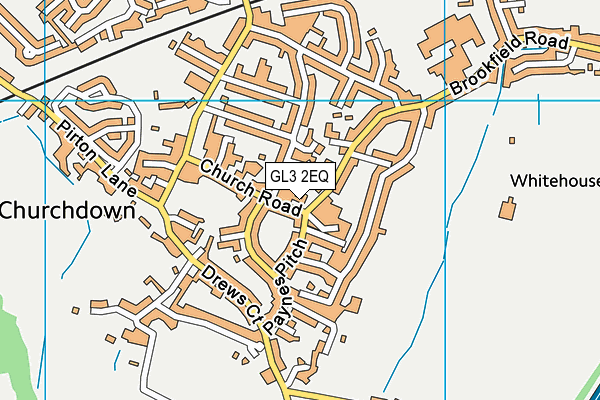 GL3 2EQ map - OS VectorMap District (Ordnance Survey)