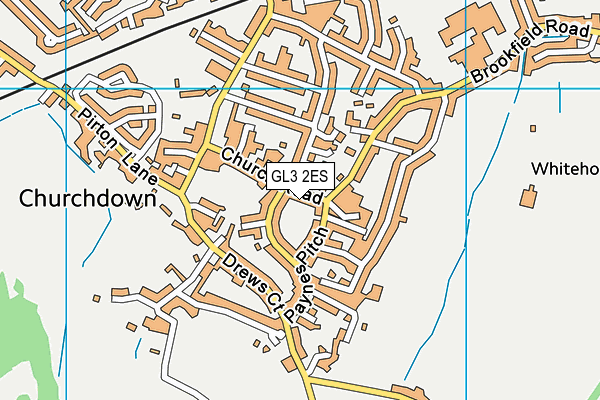 GL3 2ES map - OS VectorMap District (Ordnance Survey)