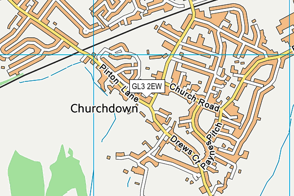 GL3 2EW map - OS VectorMap District (Ordnance Survey)