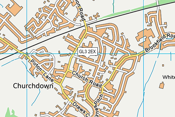 GL3 2EX map - OS VectorMap District (Ordnance Survey)