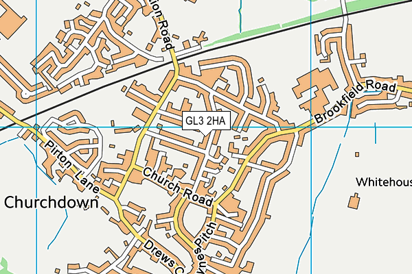 GL3 2HA map - OS VectorMap District (Ordnance Survey)